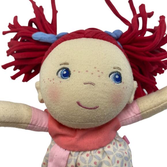 HABA Soft Doll Mirli 8" First Baby Doll Pale with Red Pigtails - Picture 5 of 9
